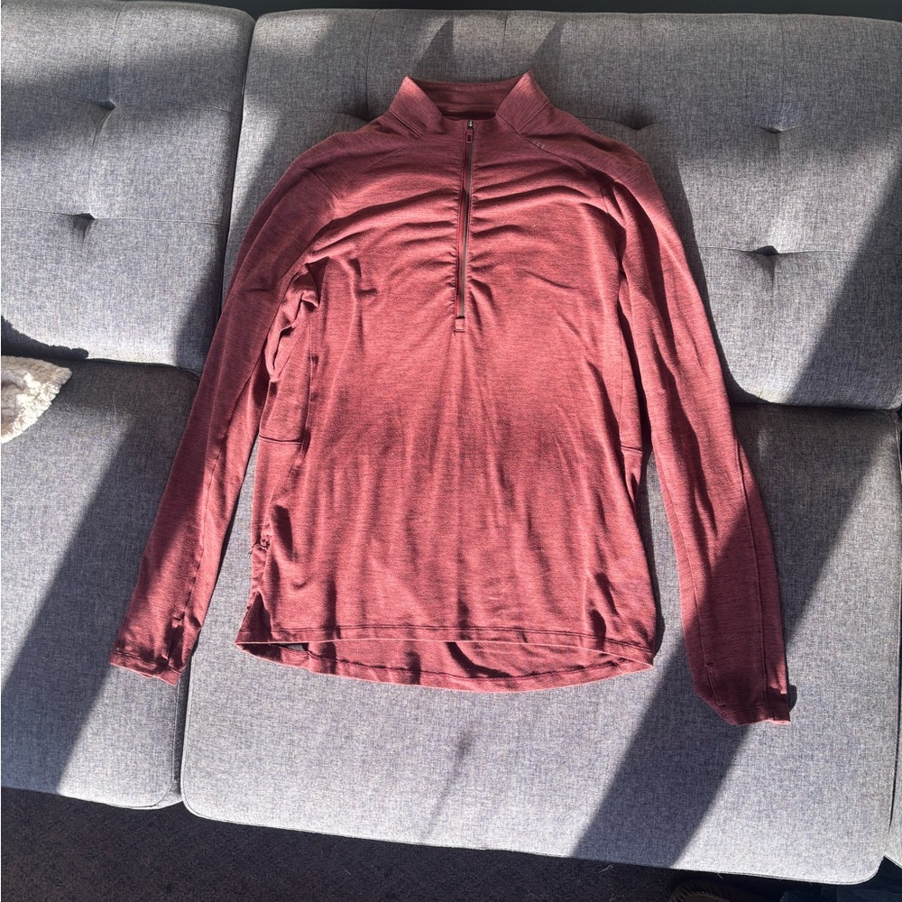 lululemon athletica Men's maroon/burgundy quarter zip